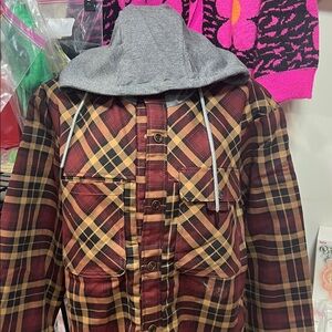 Plaid Unisex Jacket Snap front unbranded